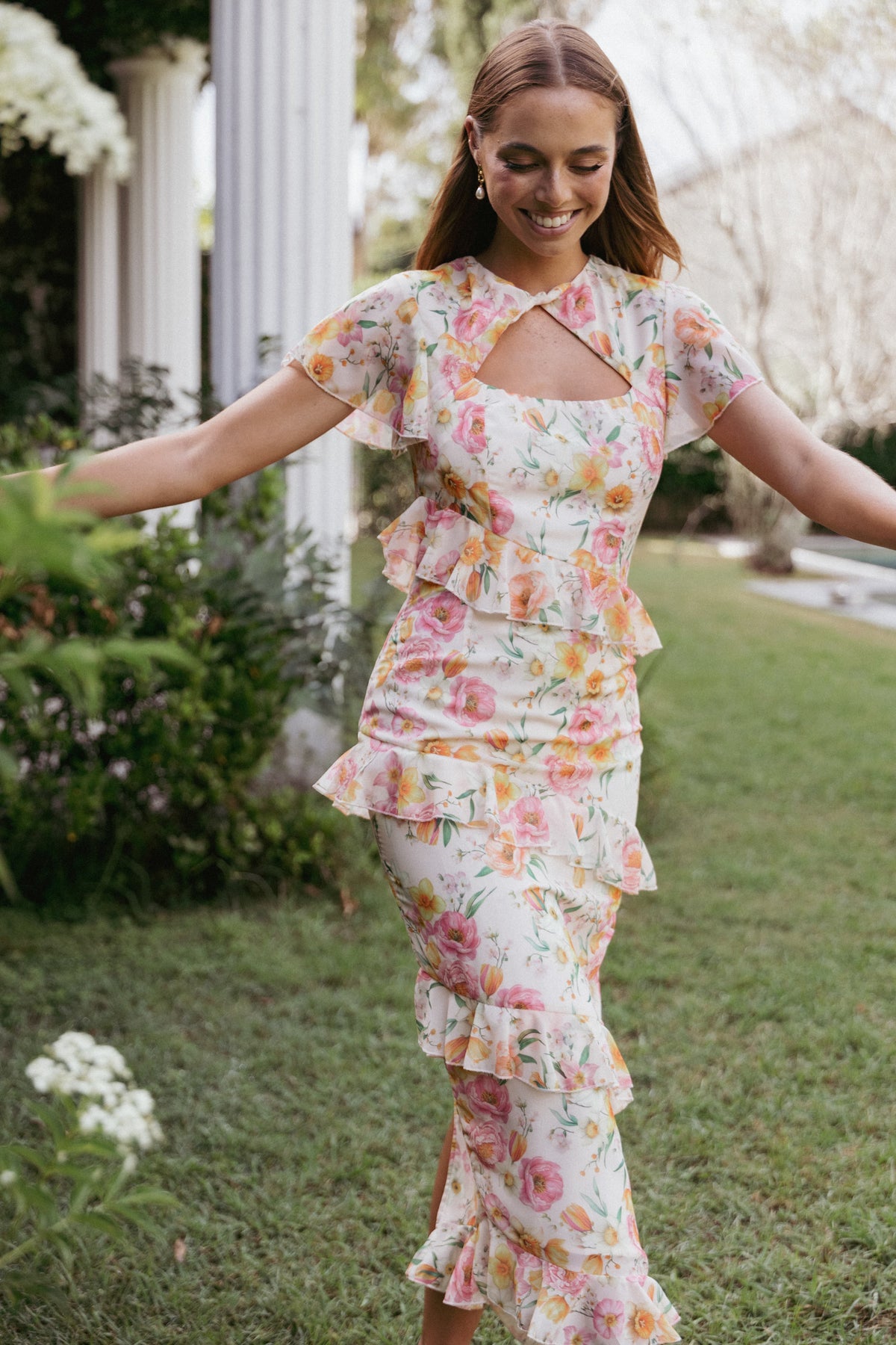 Leila Maxi Dress - Peony