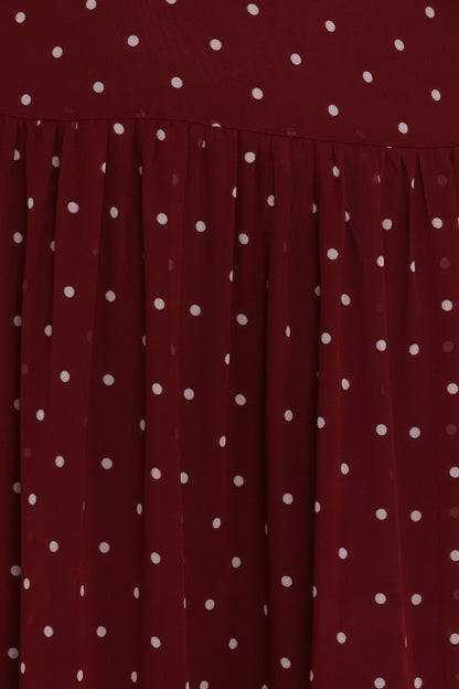 Leona Halterneck Maxi Dress - Red Polka Dot