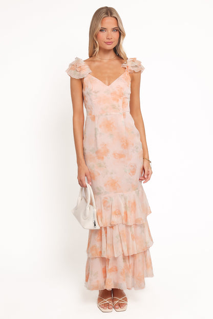Lydia Maxi Dress - Pink Floral