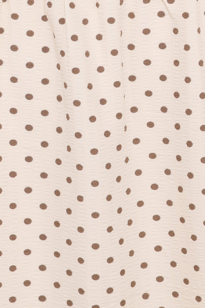 Sophina Midi Dress - Brown Polka Dot