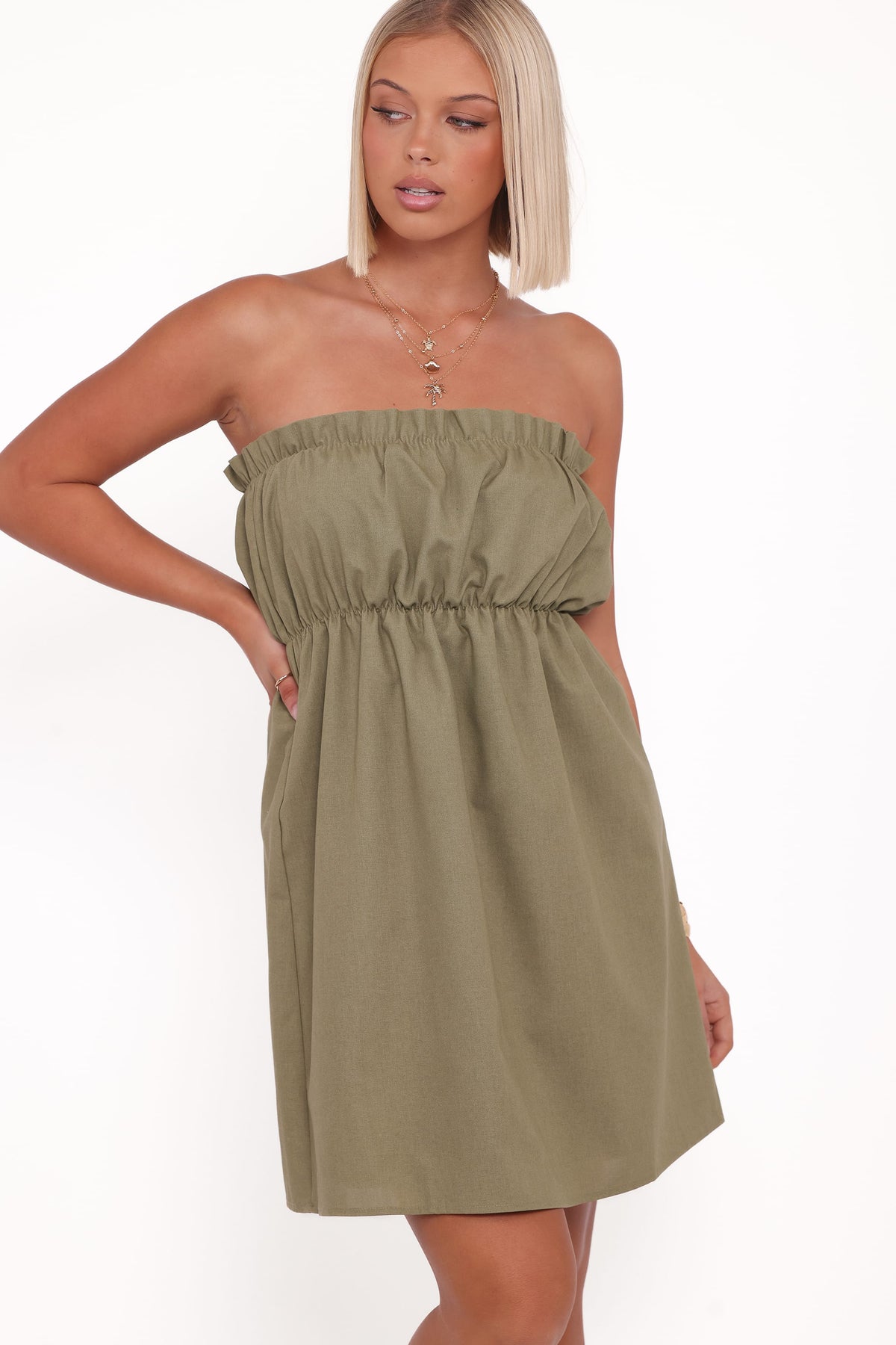 Stratton Mini Dress - Leaf Green