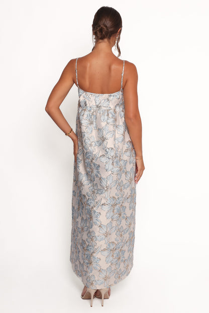 Yasmine Maxi Dress - Baby Blue Floral
