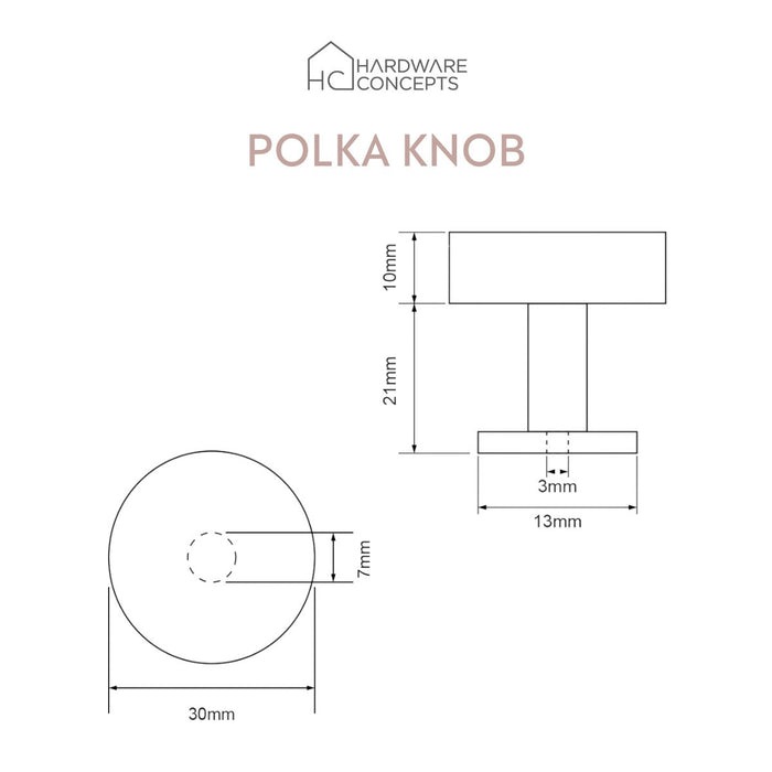 Polka Solid Brass Knob