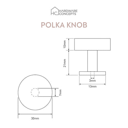 Polka Solid Brass Knob