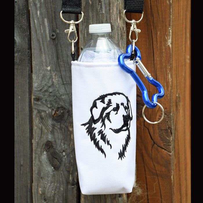 Pyrenees Water Bottle Holder - white