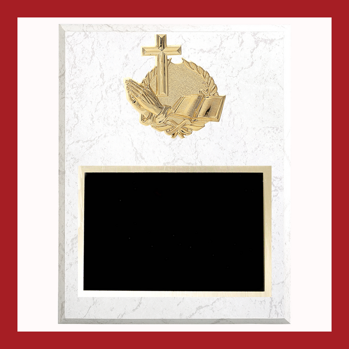Religious Subject Theme Mounts For White Marble Finish Plaque