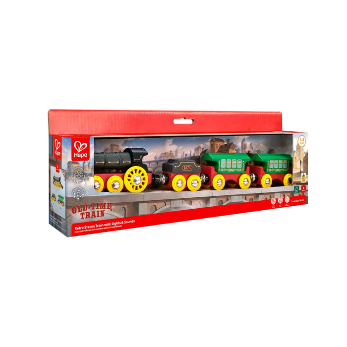 Retro Steam Train with Lights & Sounds