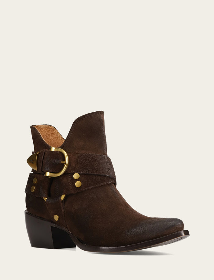 Sacha Multi Strap Bootie - Chocolate - Hero