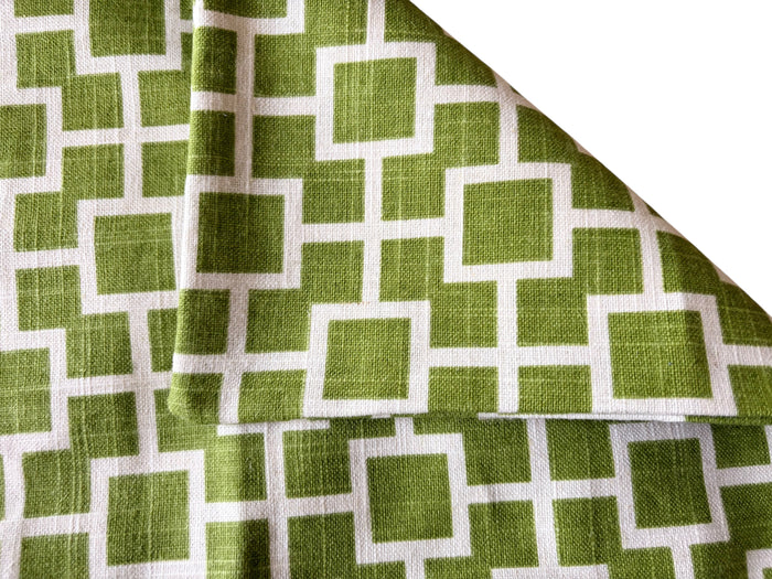 Sale: 12x18” Apple Green Trellis Pillow Cover - Annabel Bleu