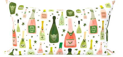 Sale: 12x18 Lumbar Pillow Cover / Champagne Holiday  Lumbar Pillow Case - Annabel Bleu