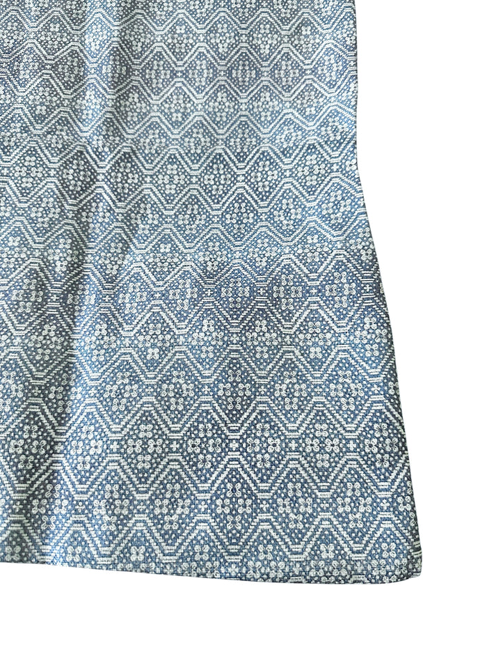 Sale: 22x22” French Light Blue Printed Linen Pillow Cover