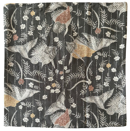 Sale: 22x22” Japanese Grey Koi Pillow Cover