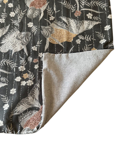Sale: 22x22” Japanese Grey Koi Pillow Cover
