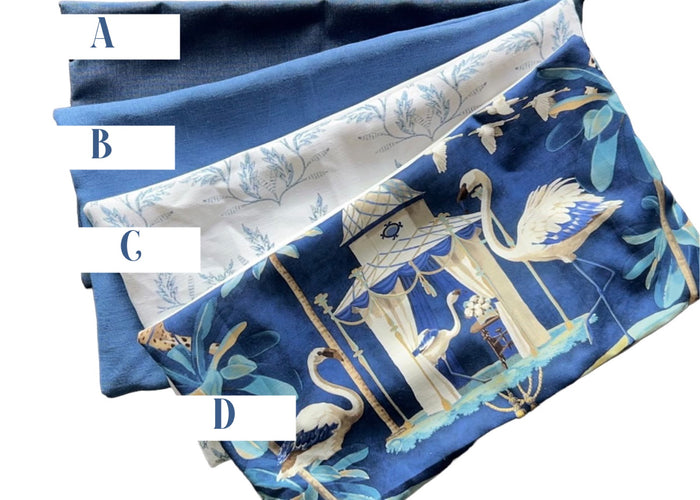 Sale: Blue 12x21 Pillow Covers - Annabel Bleu