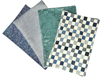 Sale: Blue Lumbar Pillow Covers - Annabel Bleu