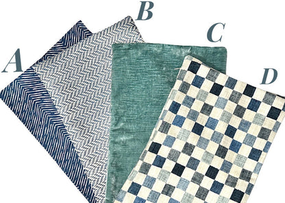 Sale: Blue Lumbar Pillow Covers - Annabel Bleu