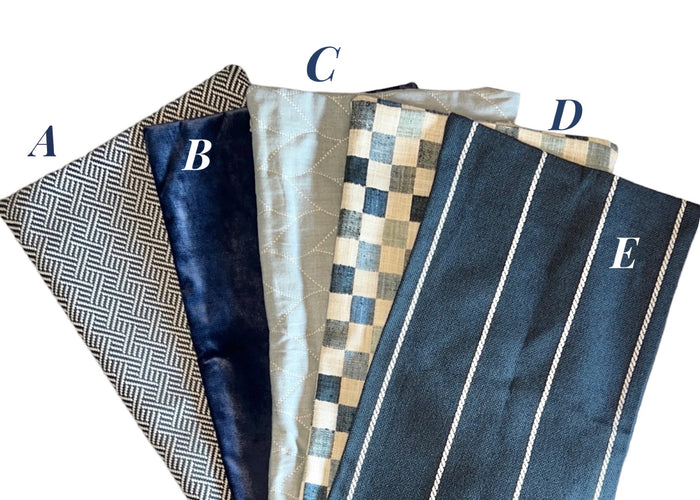 Sale: Mix and Match Blue Lumbar Pillow Covers - Annabel Bleu