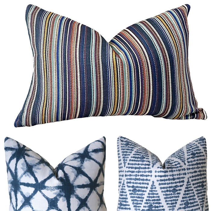 Sale: Outdoor 12x18 Lumbar Pillow Covers - Annabel Bleu