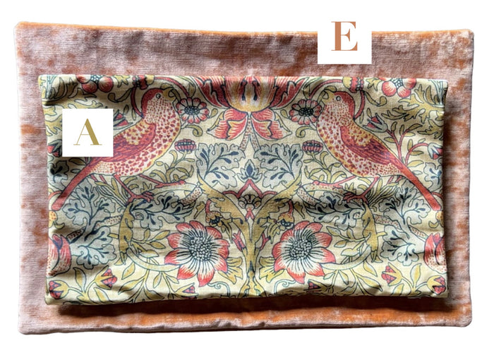 Sale: William Morris Velvet Pillow Covers / Lumbar Cover / Velvet Pillow Cover - Annabel Bleu