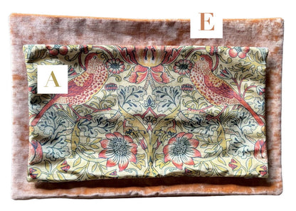 Sale: William Morris Velvet Pillow Covers / Lumbar Cover / Velvet Pillow Cover - Annabel Bleu