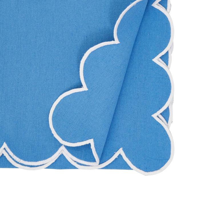 Scalloped Table Runner: Periwinkle Blue / 16"x72"
