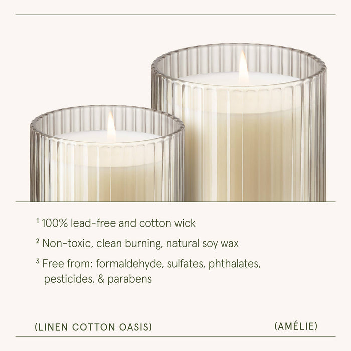 Scented Candle - Linen Cotton Oasis - 19oz | La Jolie Muse