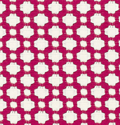 Schumacher Fabric by the yard: BETWIXT, MAGENTA - Annabel Bleu