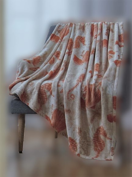 Seaside Villa Plush Throw Blanket