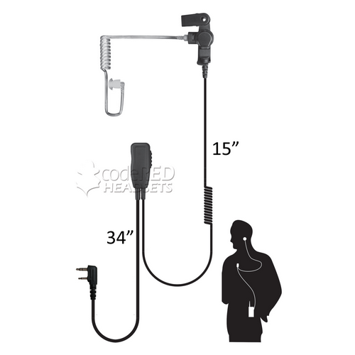 Sherlock Single Wire Acoustic Tube Earpiece | CRD-SHERLOCKEARPIECE