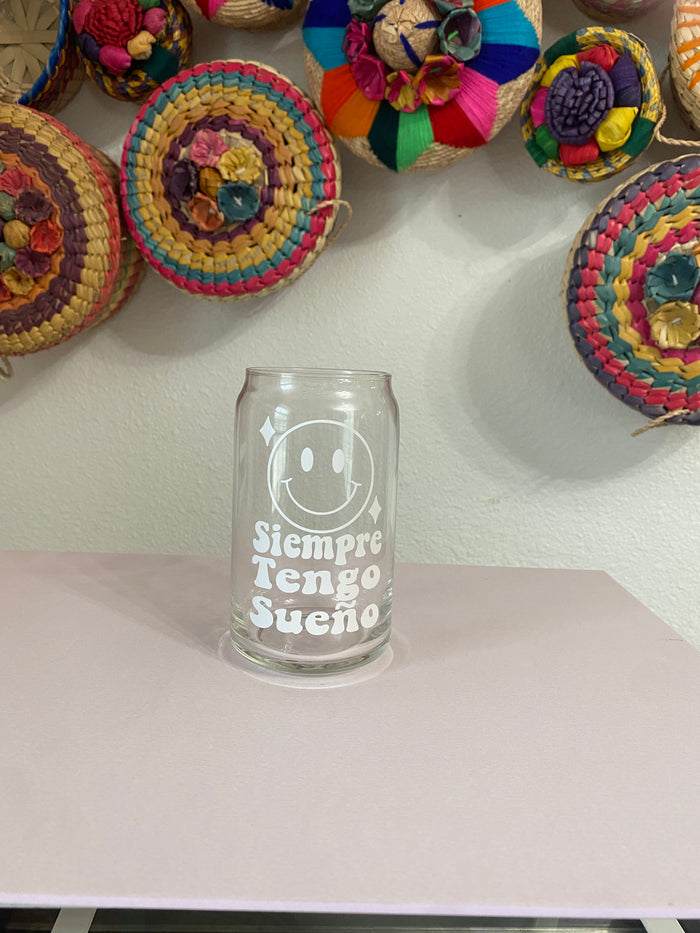 Siempre Tengo Sueño Beer Can Glass
