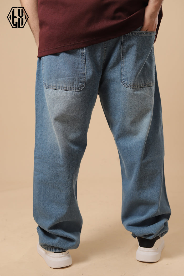 Sky Blue Wide Leg Denim