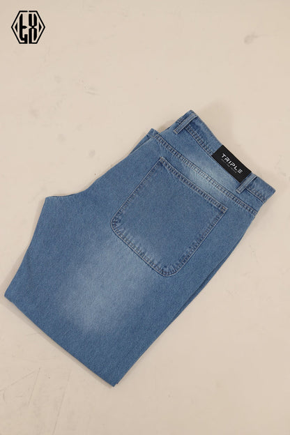 Sky Blue Wide Leg Denim