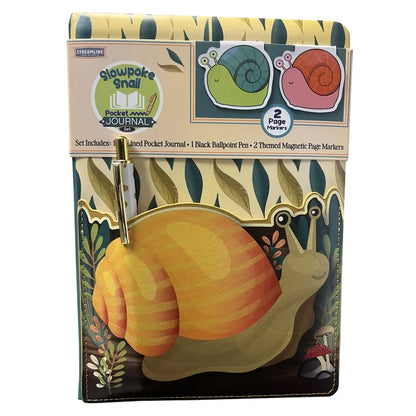 Slowpoke Snail Pocket Journal with Pen