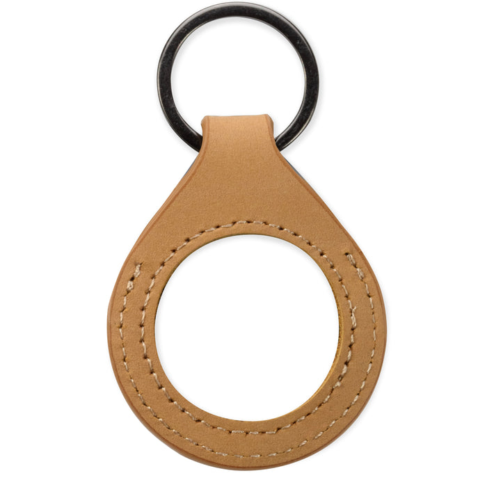 Sobriety Mint Genuine Leather 34mm AA Medallion Keychain Holder - Recovery Chip/Coin/Token Holder - Tan