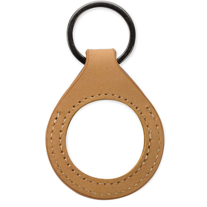 Sobriety Mint Genuine Leather 34mm AA Medallion Keychain Holder - Recovery Chip/Coin/Token Holder - Tan