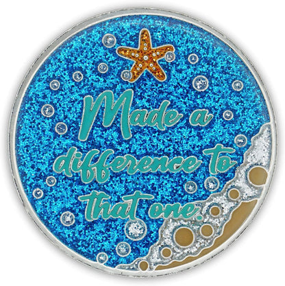 Star Thrower Beach/Ocean Themed AA Affirmation Recovery Medallion