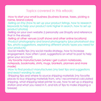 Starting Your Creative Small Business e-book DIGITAL DOWNLOAD