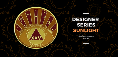 Stood in the Sunlight 34 Year Specialty AA Recovery Medallion - Tri-Plated Thirty-Four Year Chip/Coin