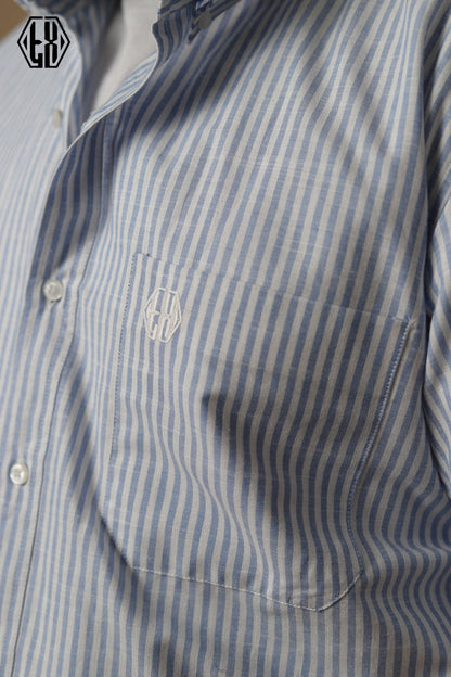 Striped Short Sleeve Linen Shirt