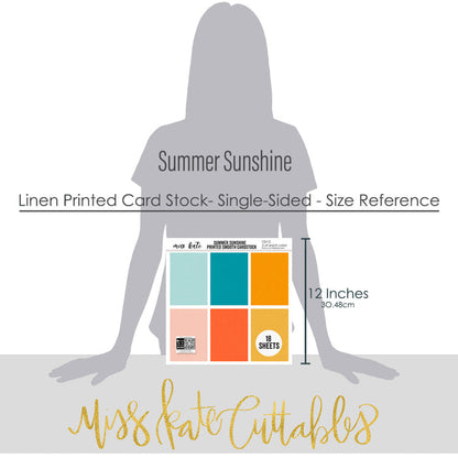 Summer Sunshine - Linen-Printed Smooth Cardstock Single-Sided