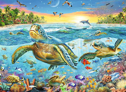 Swim with Sea Turtles - 100 Piece Puzzle