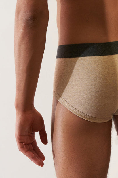 Trunk in Organic Cotton Rib - Sand / Tar Stone.kin