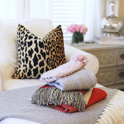 Veronica: A Velvet Leopard Pillow Cover - Annabel Bleu
