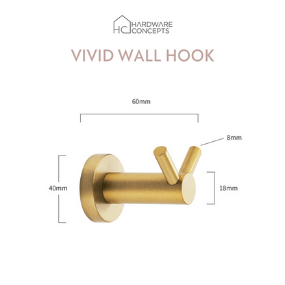 Vivid Tumbled Bronze Wall Hook