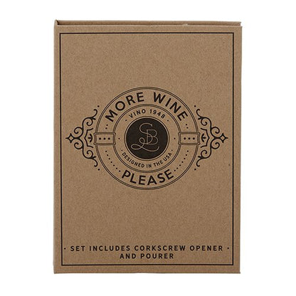Wine Stopper Book Box - More Wine Please