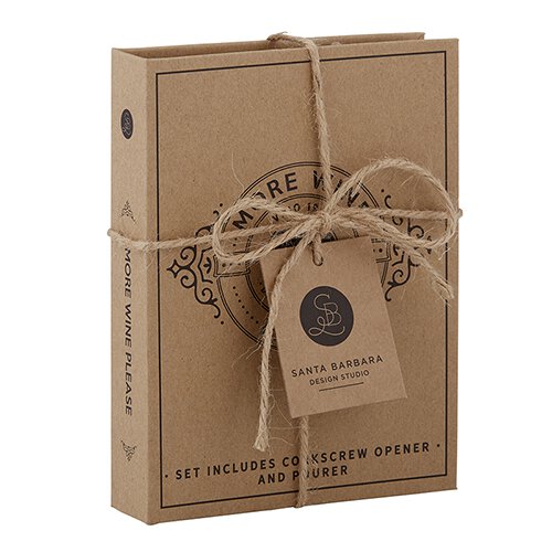 Wine Stopper Book Box - More Wine Please