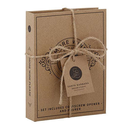 Wine Stopper Book Box - More Wine Please
